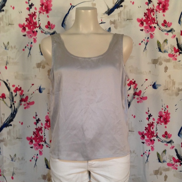 Eileen Fisher Tops - Eileen Fisher Gray Silk Tank Size L Petite